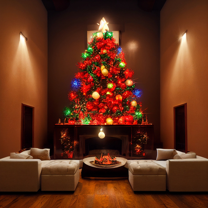 Christmas Fireplace Background