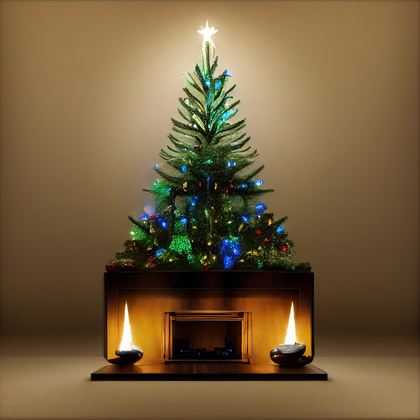 Christmas Fireplace Image