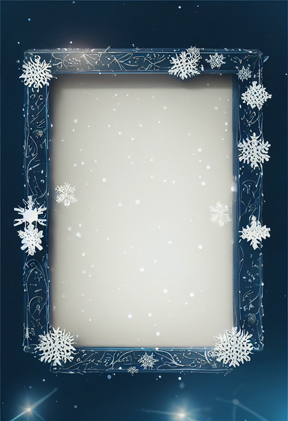 Blue Christmas Frame Image