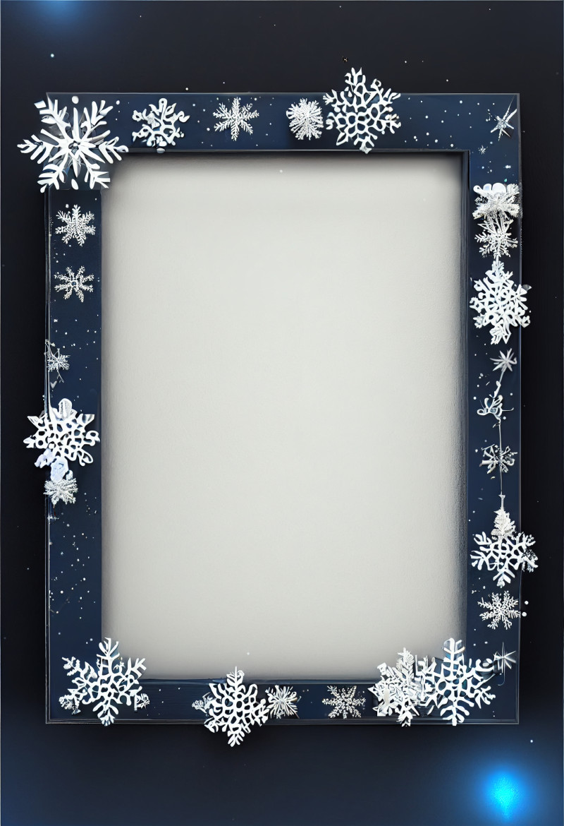 Blue Christmas Frame
