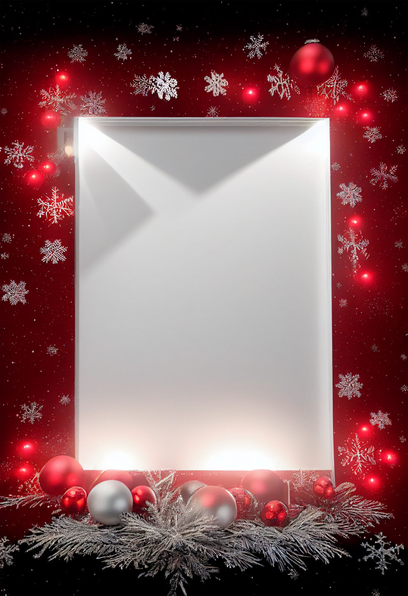 Red Christmas Frame Image