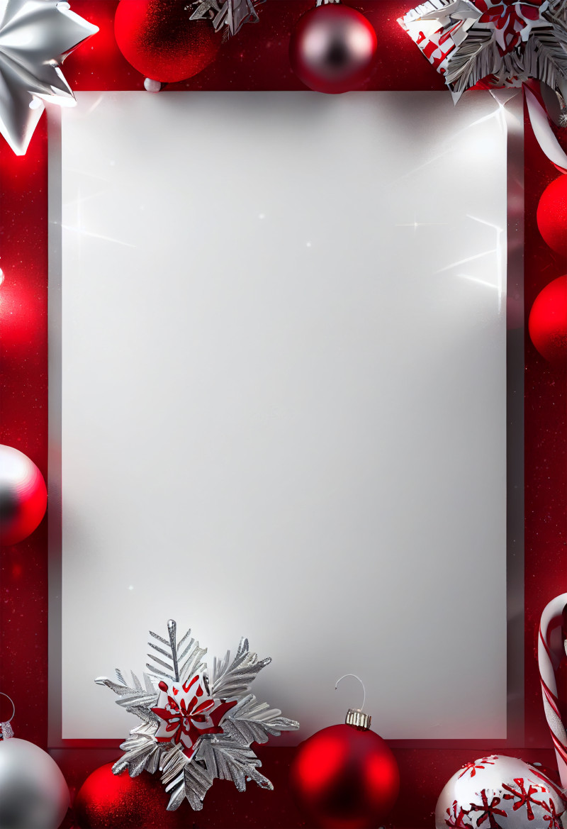 Red Christmas Frame Image