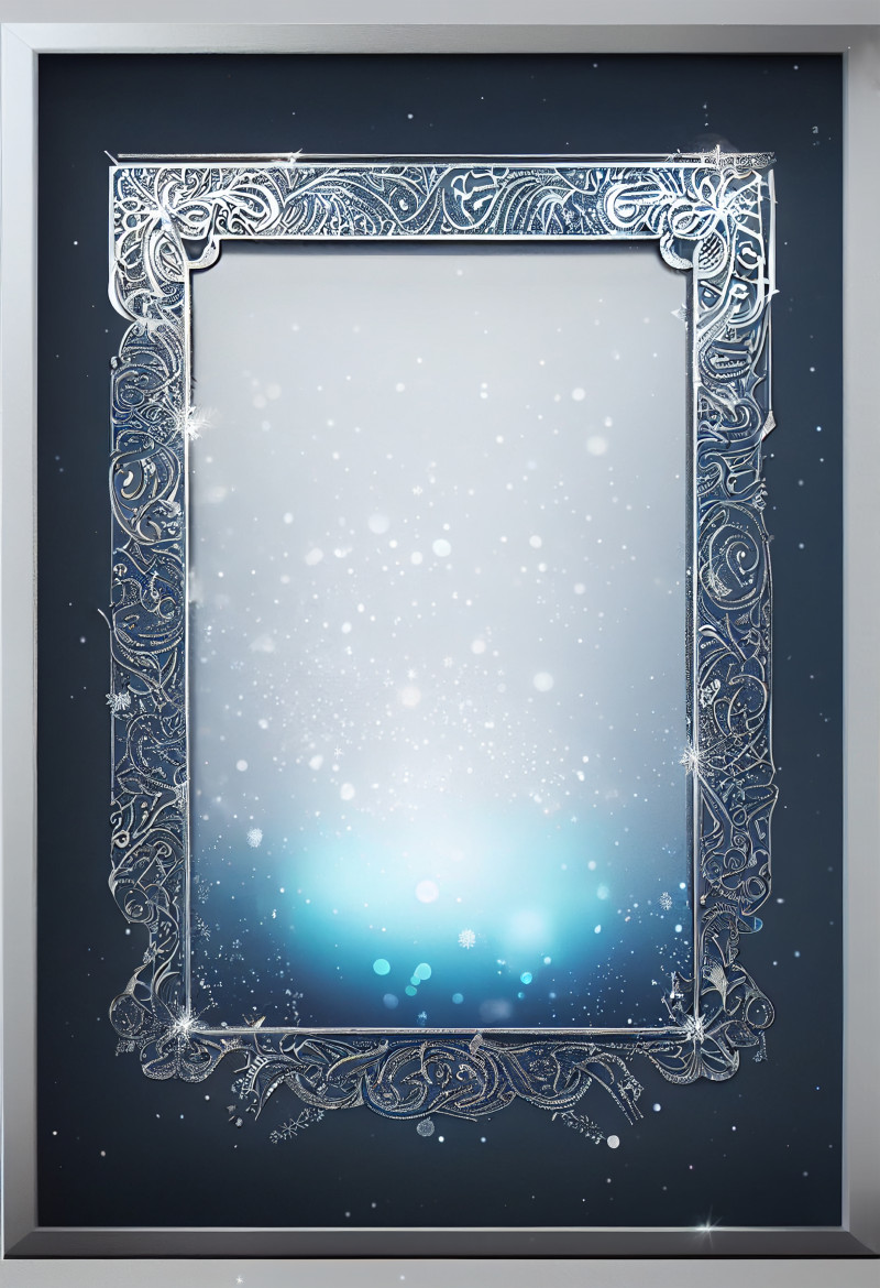 Blue Christmas Frame Background Image