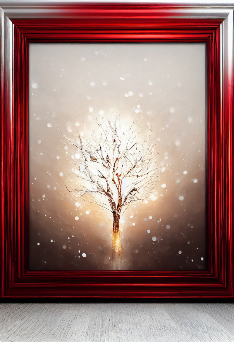 Red Christmas Frame Background