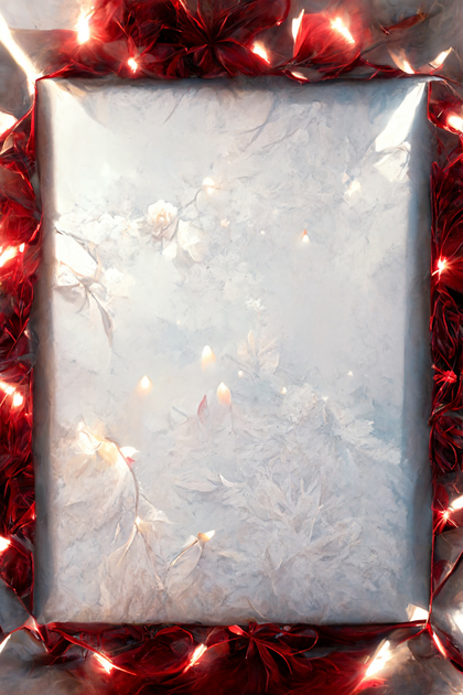 Red Christmas Frame Background
