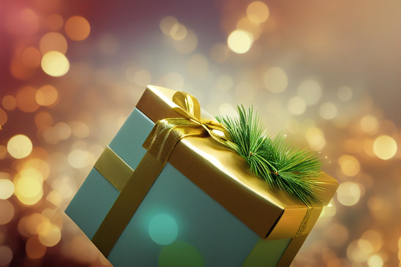 Christmas Background with Gifts
