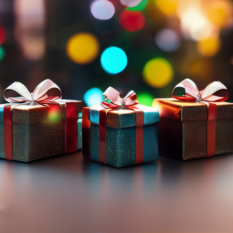 Christmas Gift Boxes Background