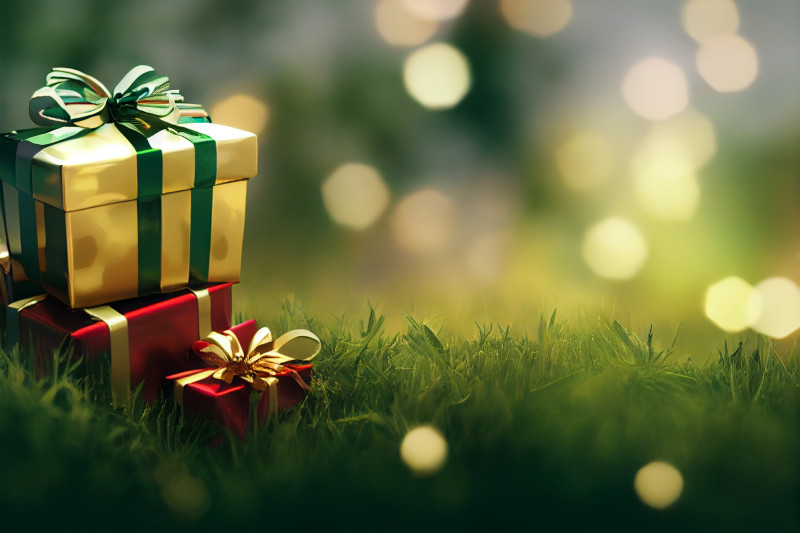 Christmas Background with Gift