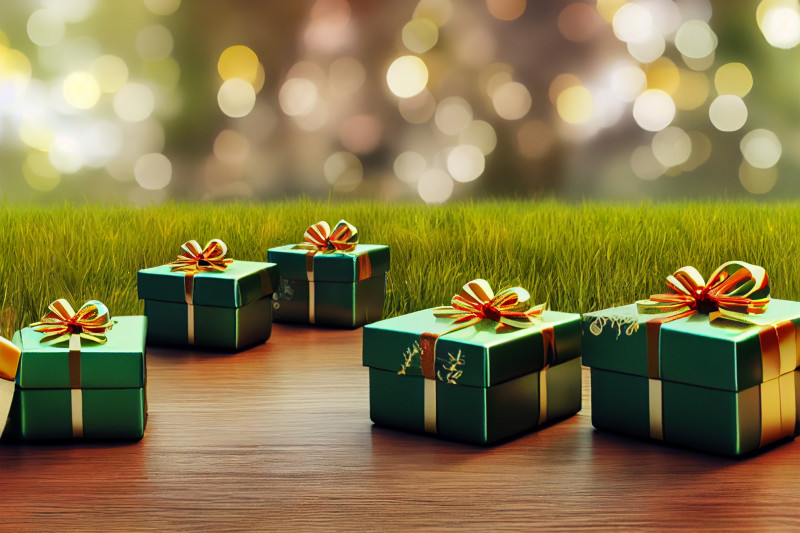 Christmas Gift Boxes Background