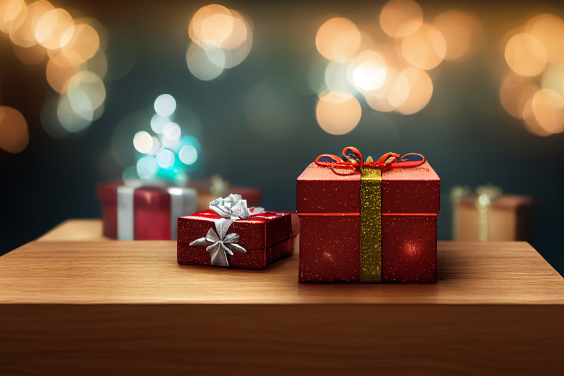 Christmas Background with Gift Image
