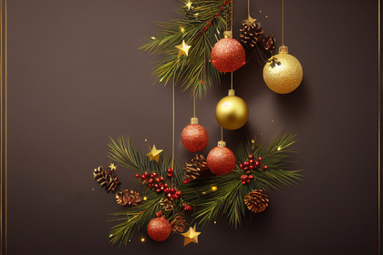 Top View Christmas Background Image