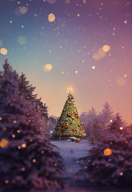 Christmas Tree Background Image