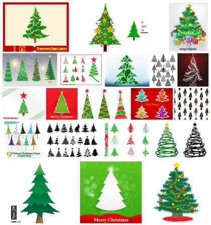 20 Christmas Tree Vector Images: Free and Premium Editable Designs for Your Festive Cards!
