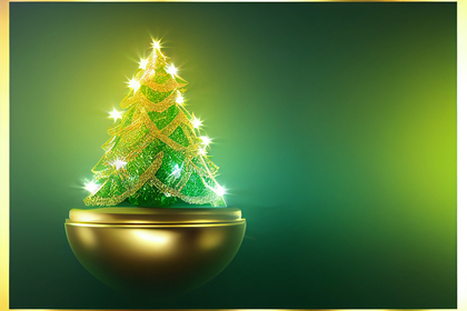 Green Christmas Tree Background