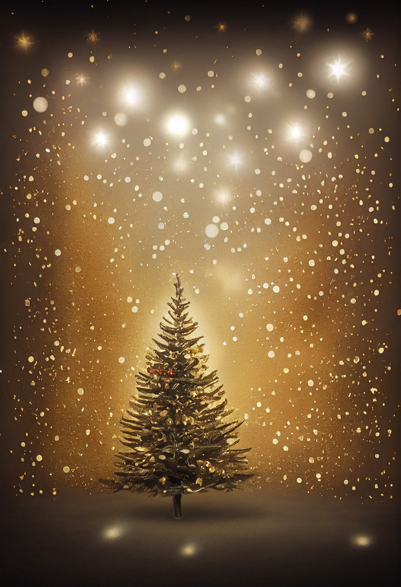 Christmas Tree Greeting Card Background Image