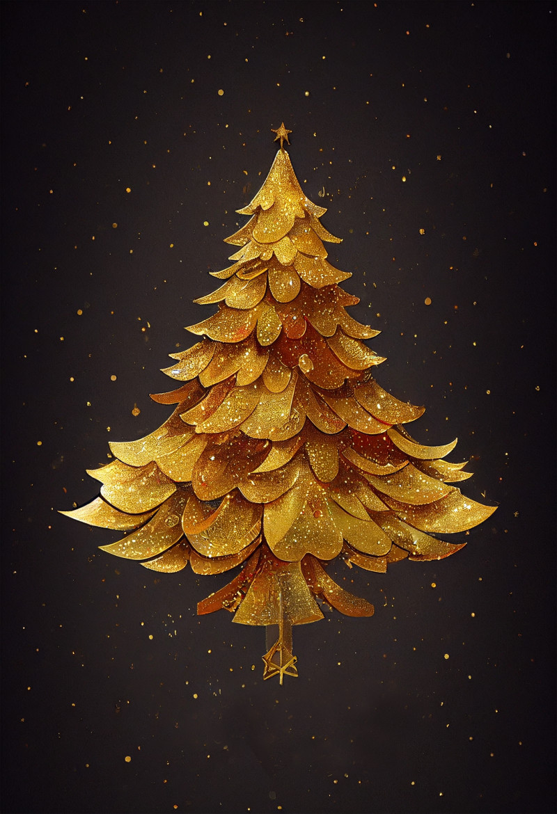 Christmas Tree Greeting Card Background Image