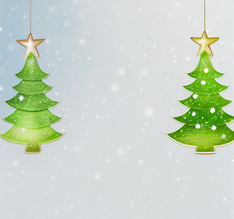 Christmas Tree Greeting Card Background Image