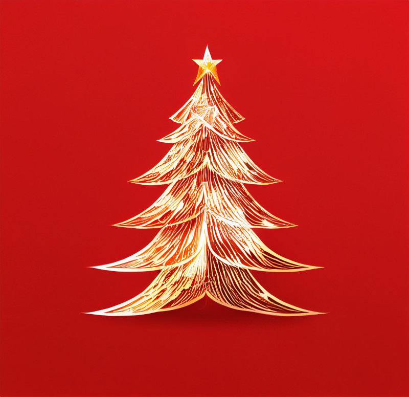 Christmas Tree Greeting Card Background Image