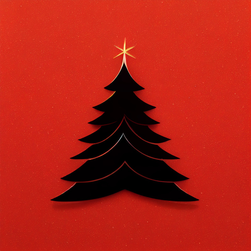 Christmas Tree Greeting Card Background