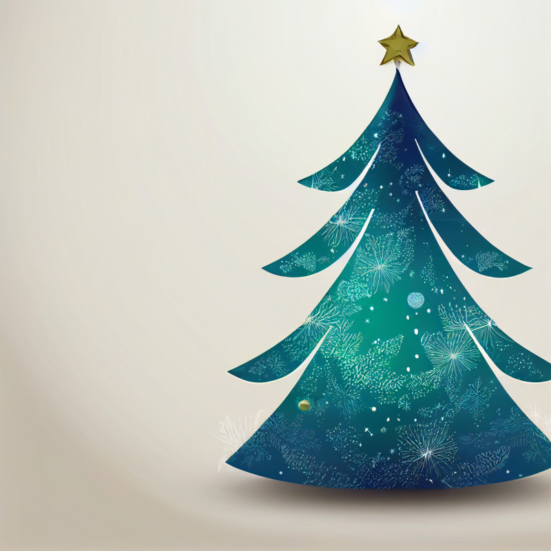 Christmas Tree Greeting Card Background