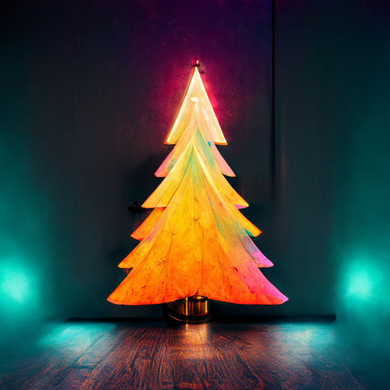 Christmas Tree Greeting Card Background Image