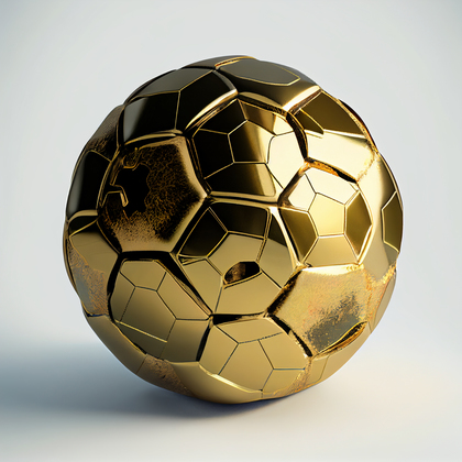 Gold Soccer Ball Image