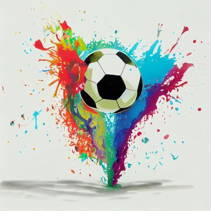 Football Colorful Splash Image