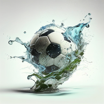 Football Water Splash Image