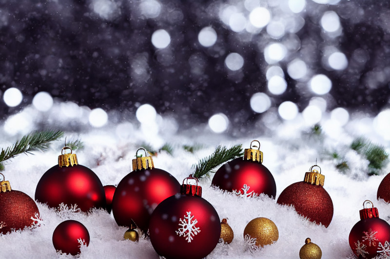 Christmas Ball Ornaments Background