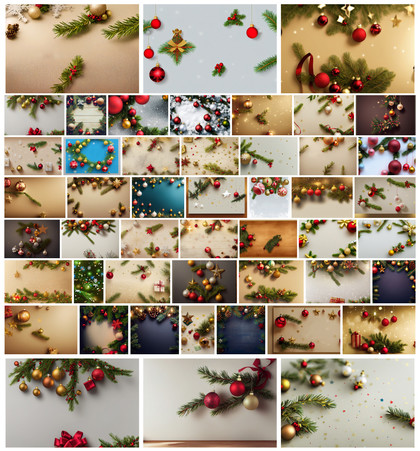 48 Enchanting Christmas Frame Backgrounds: Top-View Winter Delights for Your Festive Creations