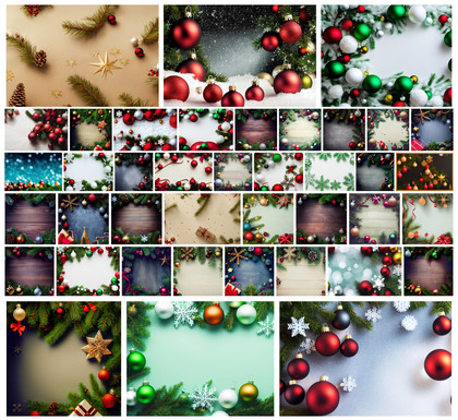 Captivating Christmas Magic: 40 Top-View Frame Backgrounds for Your Festive Creations