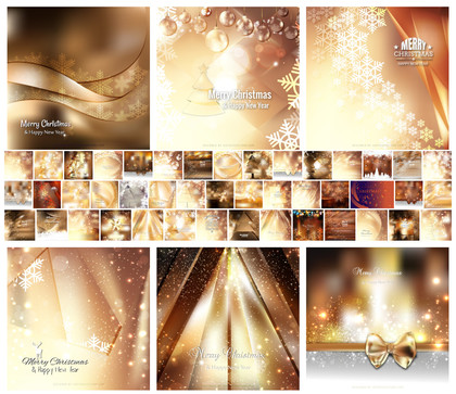 50 Beautiful Brown Christmas Background Vector Designs for Festive Greeting
