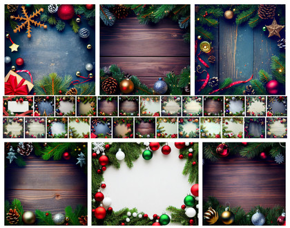 Framing the Festivities: 33 Top-View Christmas Frame Backgrounds for Your Creative Delights