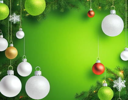 Green Christmas Card Background