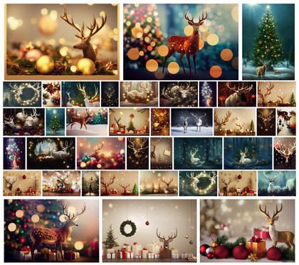 Radiant Festive Delights: 40 Ready-to-Print Christmas Backgrounds for Your Heartfelt Greetings