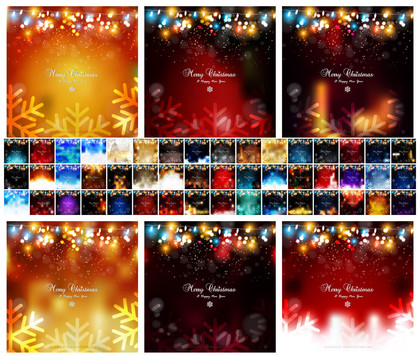 Captivating 55 Christmas Lights Backgrounds: Free Design Resources for Your Greeting Cards and Winter Decorations