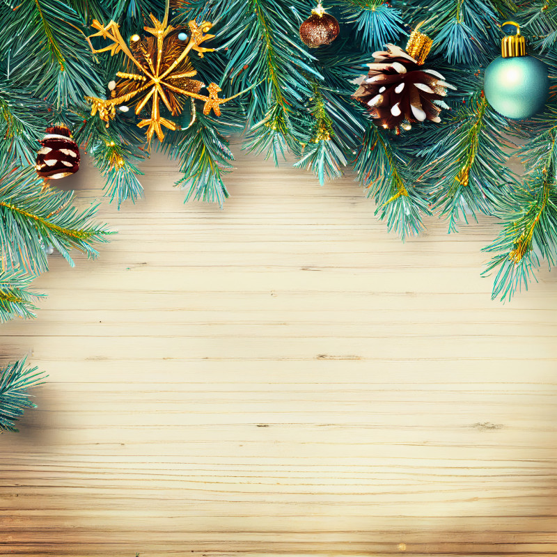 Christmas Card Background with Fir Branches Image