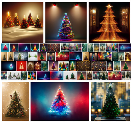 Captivating Christmas Tree Backgrounds: Elevate Your Greetings with 60 Ready-to-Print High-Resolution Images