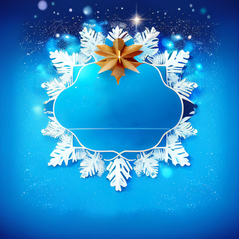 Blue Christmas Frame Background Image