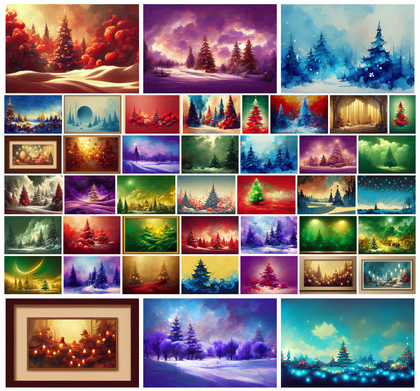 Brushstrokes of Yuletide Beauty: 42 Free Christmas Backgrounds Inspired by Renowned Artists