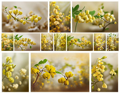 Golden Elegance: Explore 13 Cassia Fistula Flower Backgrounds – Free High-Resolution Design Resource