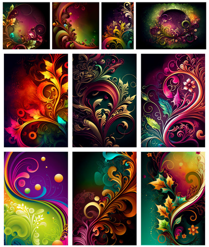 10 Vibrant and Cool Colorful Floral Backgrounds: Free High-Resolution Print-Ready Designs