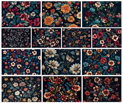 Blooming Creativity: 13 Free Flower Pattern Backgrounds for Print-Ready Designs