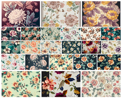 Blossoming Beauty: 23 Free Flower Pattern Backgrounds for Your Print-Ready Designs
