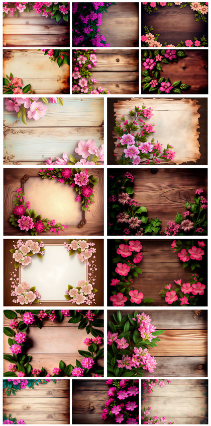 Blossoms on Wood: Discover 52 Pink Flower on Wooden Backgrounds – Free Design Resource