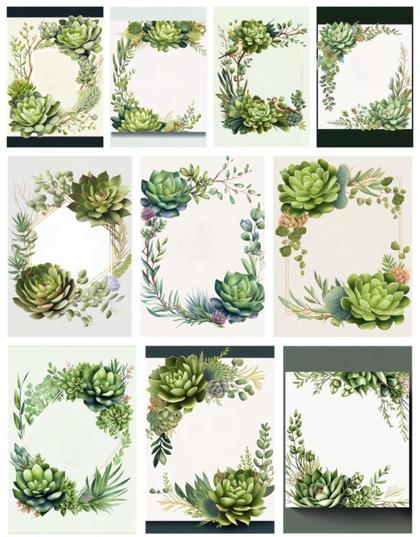 Succulent Splendor: Succulent Wedding Invitation Card
