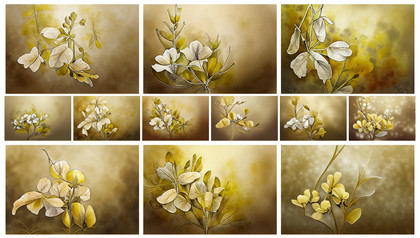 The Elegance of Simplicity: Watercolor Flower Background