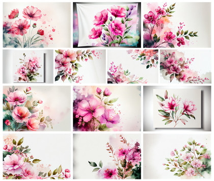 Embracing the Aesthetics: Watercolor Pink Flower Backgrounds