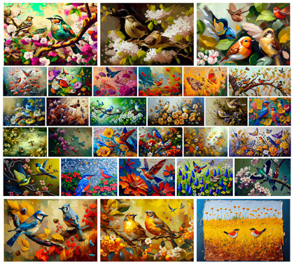 Unveiling Elegance: 29 Exquisite Bird Impasto Oil Paintings for Your Creative Pursuits