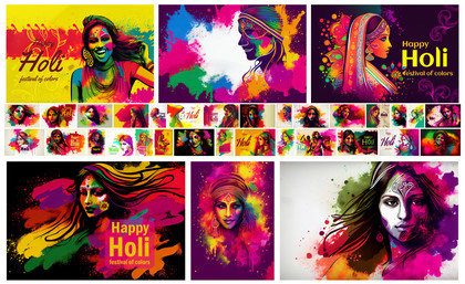 Holi Girl Backgrounds: Capturing Festive Elegance